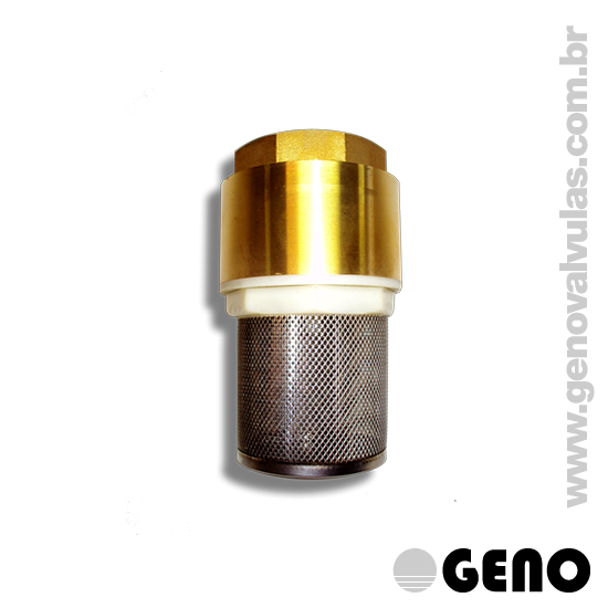 Ideal para tomadas de fluxos por bombeamento, impedindo a penetração de detritos na rede, e com seu sistema de retenção, impede o refluxo. 
