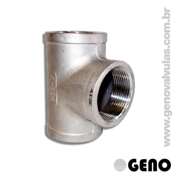 A GENO trabalha com a venda de TEE em Inox AISI 304 com rosca BSP, até 120°C e 10bar. Ideal para redes industriais com alta resistência e vedação sem contaminação. Saiba mais!