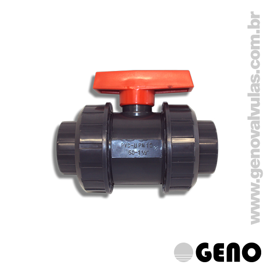 Válvula esfera PVC dupla união