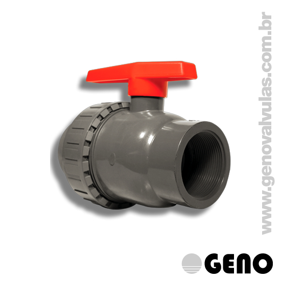 Válvula esfera PVC com união simples